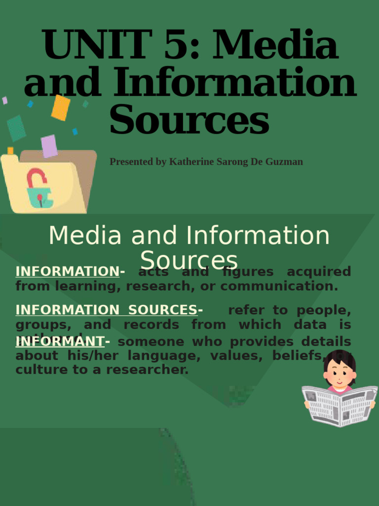 MIL UNIT5 Media and Information Sources | PDF | Libraries | Expert