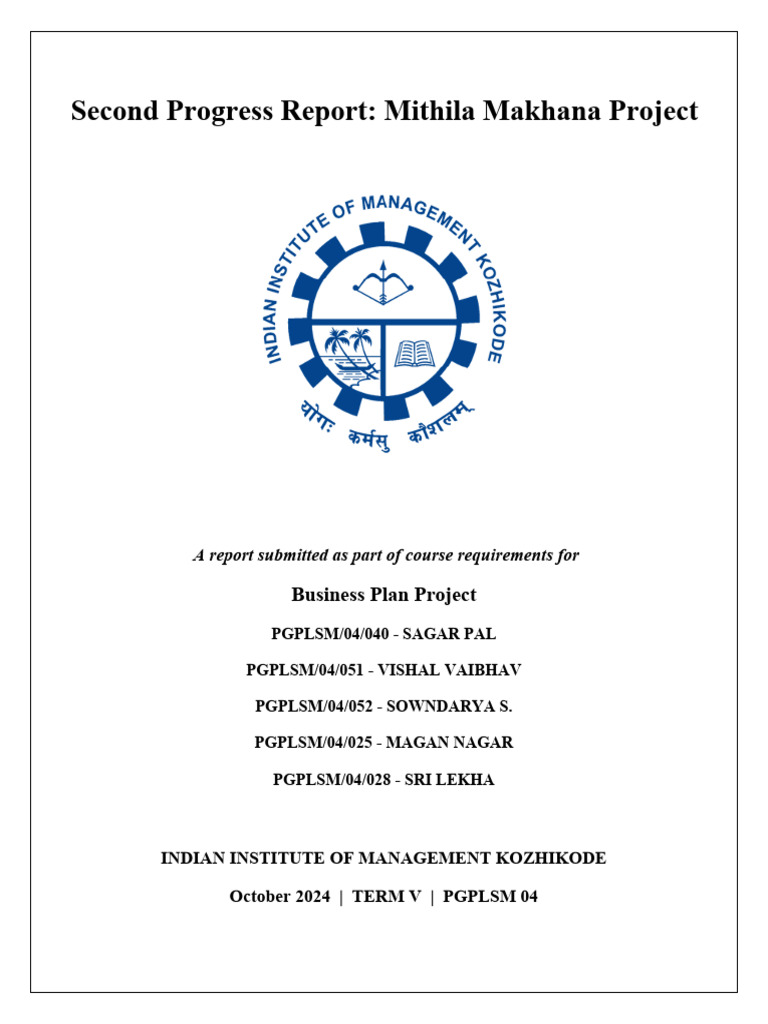 BPP 2nd Progress Report | PDF | Risk Management | Economies