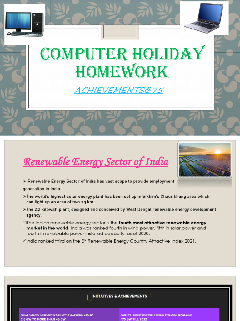 Computer Holiday Homework | PDF
