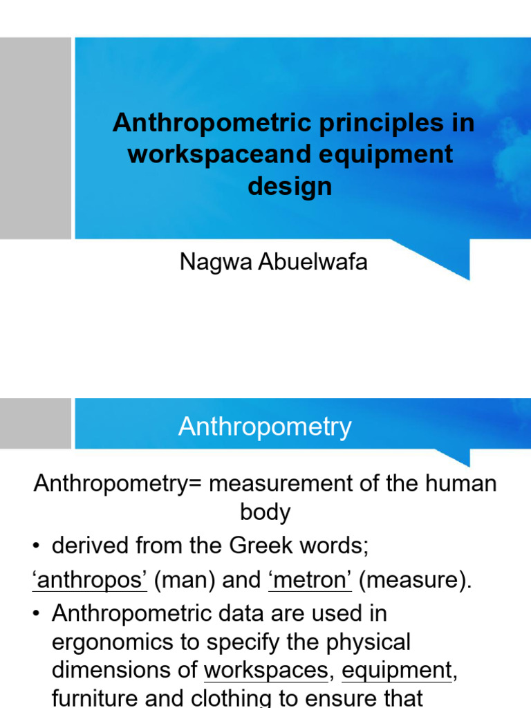 Anthropometric Principles in Design | PDF | Anthropometry | Chair