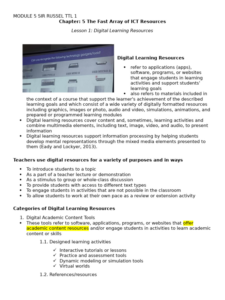 Module 5 Teaching in Technology Learrning 1 | PDF | Academic Journal ...