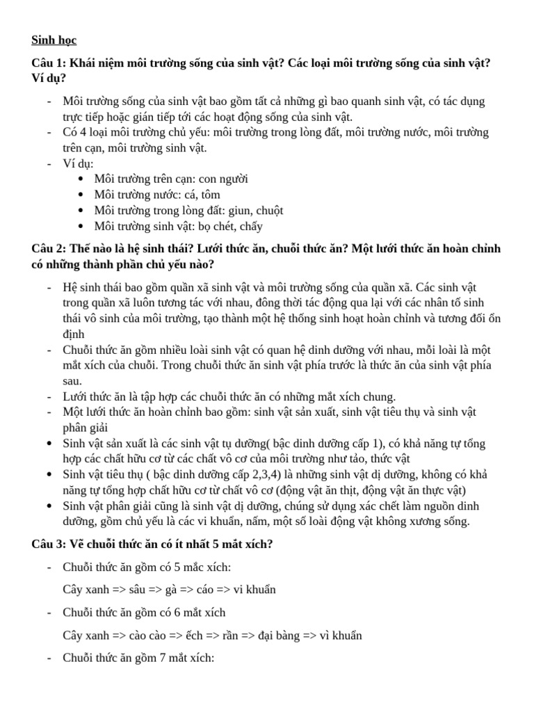 KHTN cuối kì 2 | PDF