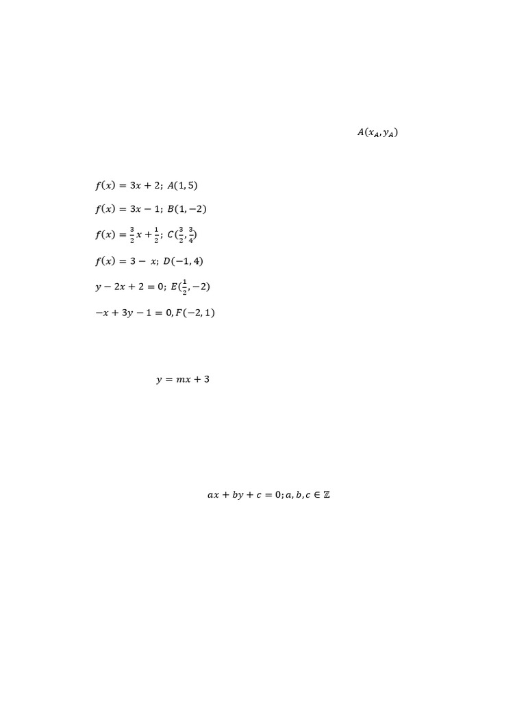 Understanding Linear Functions and Points | PDF | Teaching Methods ...