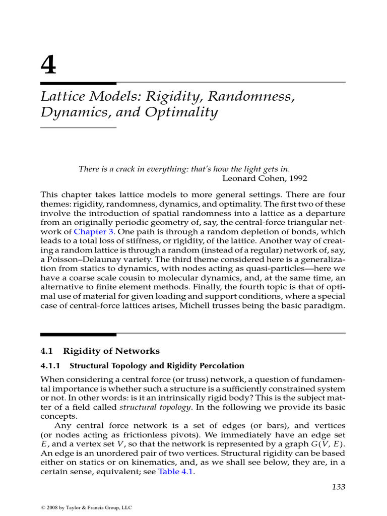 Lattice Models: Rigidity, Randomness, Dynamics, and Optimality | PDF ...