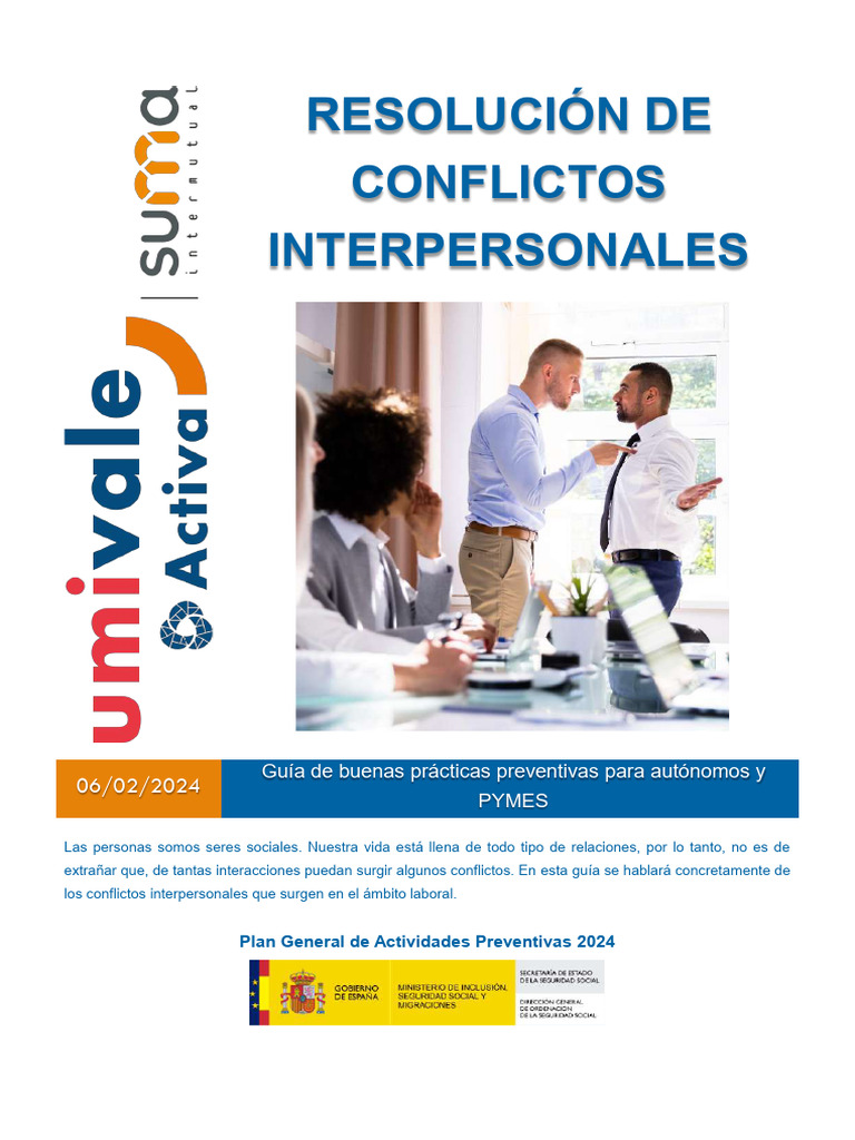 Guia Resolucion de Conflictos | PDF | Conflicto (proceso) | Las emociones