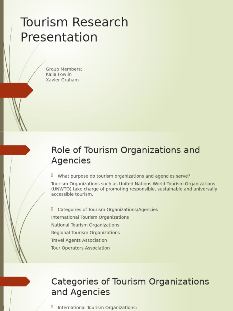 Understanding Tourism Organizations and Roles | PDF