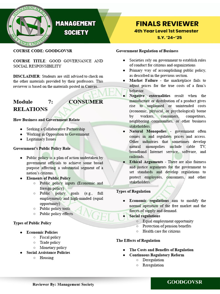 Good Governance & Social Responsibility | PDF | Climate Change ...