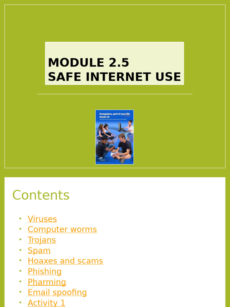 2 - 5 SafeInternetUse | PDF | Computer Virus | Antivirus Software