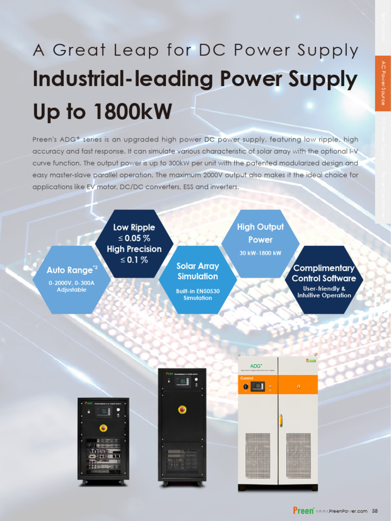 ADG+ Series High Power Programmable DC Power Supply | PDF | Power ...