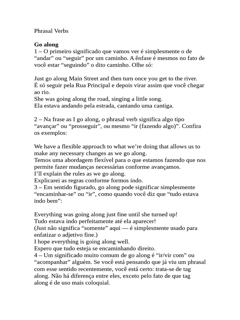 Lista De Phrasal Verbs Pdf