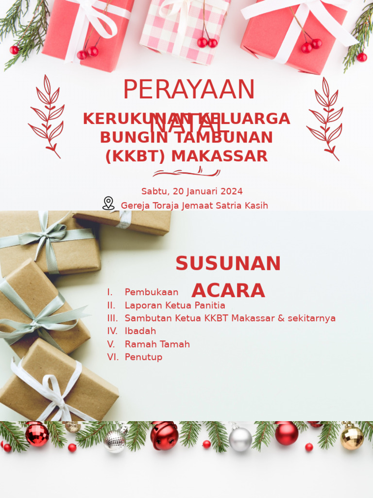 Natal 2024: Acara KKBT Makassar | PDF | Christmas And Holiday Season ...