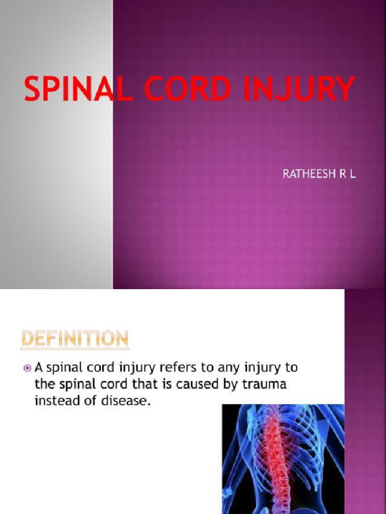 Spinal Cord Injury | PDF