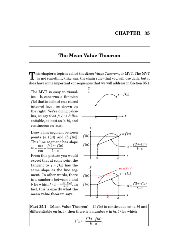 Understanding Lagrange's Mean Value Theorem | PDF | Function ...