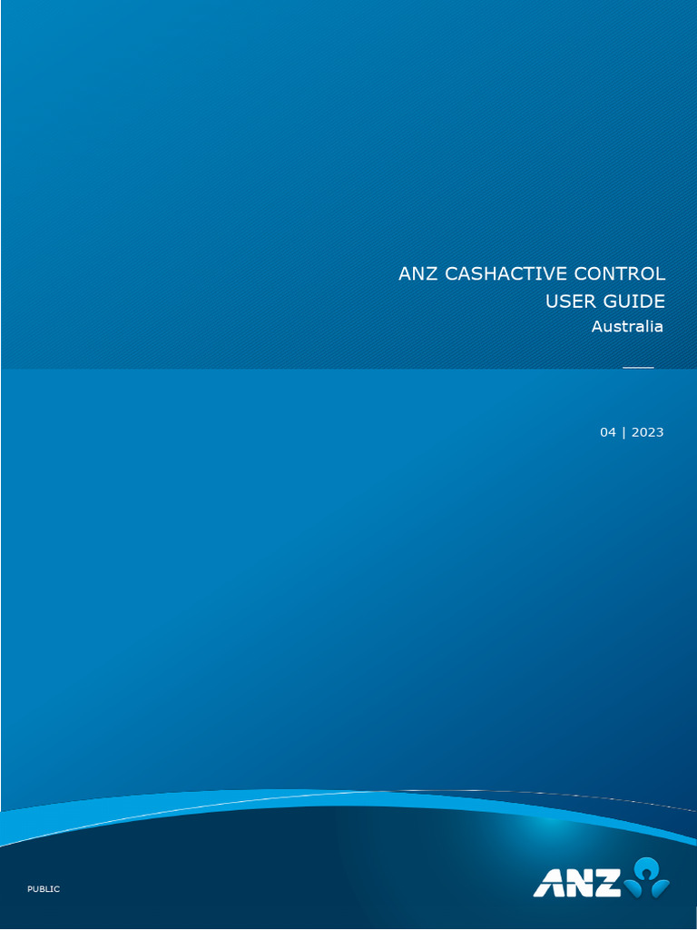 ANZ Cashactive Control Guide | PDF | Login | Password