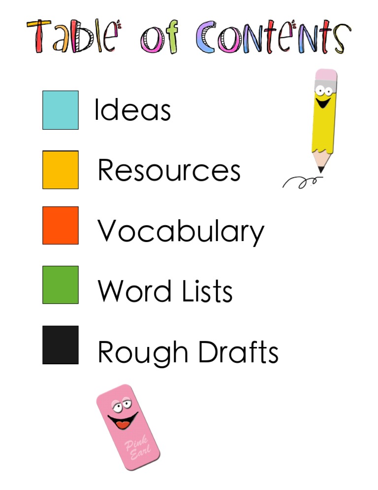 Binder Table of Contents PDF