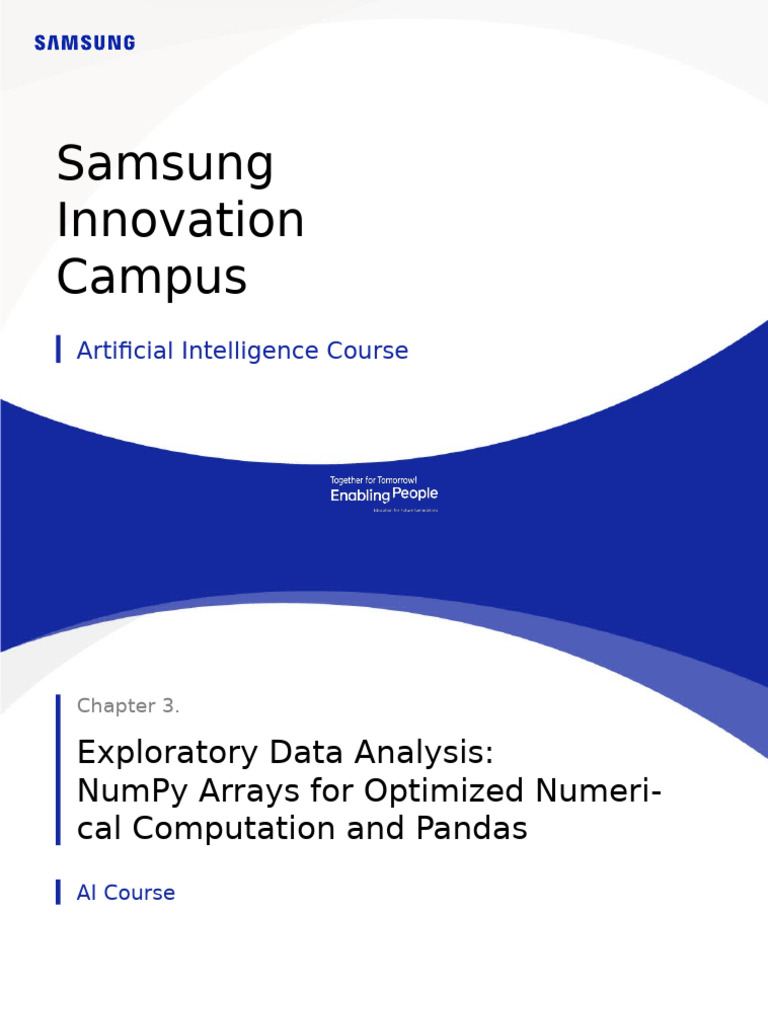 SIC - AI - Chapter 3. Exploratory Data Analysis - Rev2.0 | PDF | Data ...