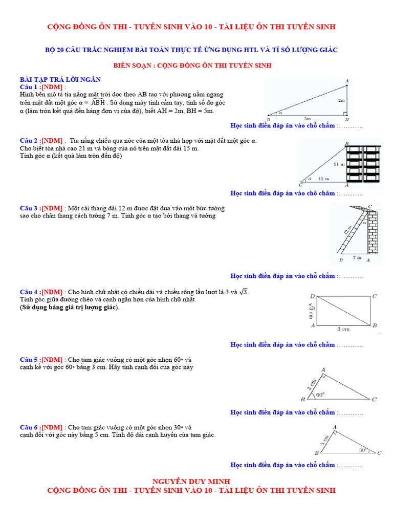 (Cđot) Bộ 40 Câu Tl + Tn Chương III - Toán Thực Tế Ước Lượng | PDF