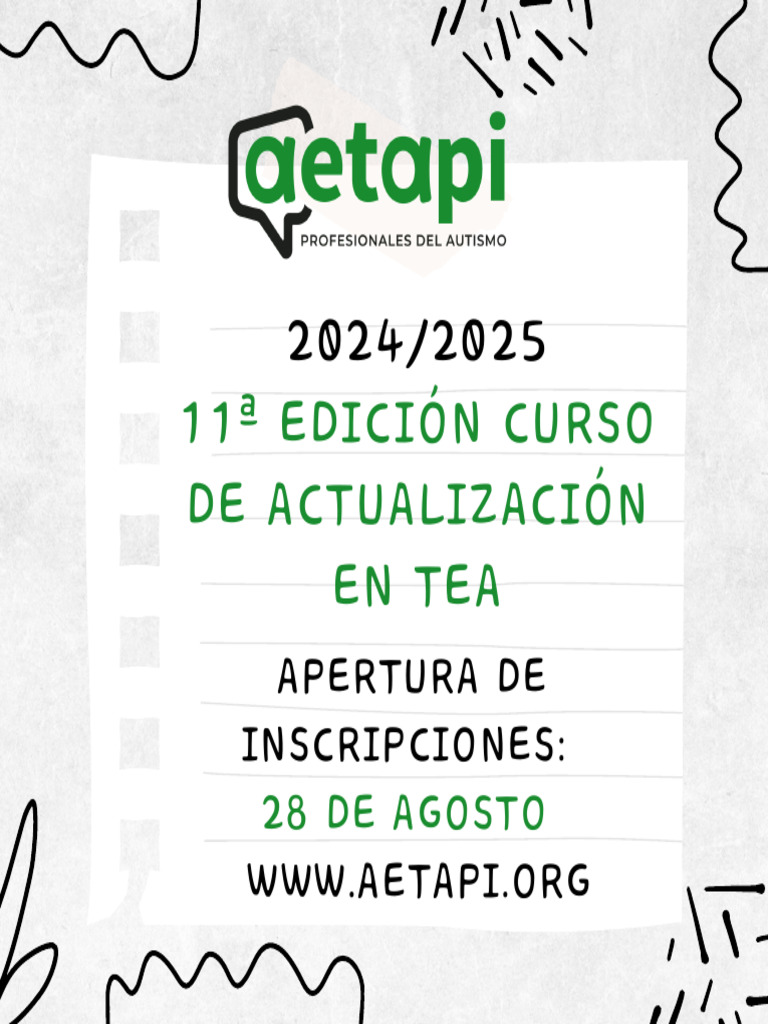 Curso TEA 2024/2025: Inscripciones Abiertas | PDF
