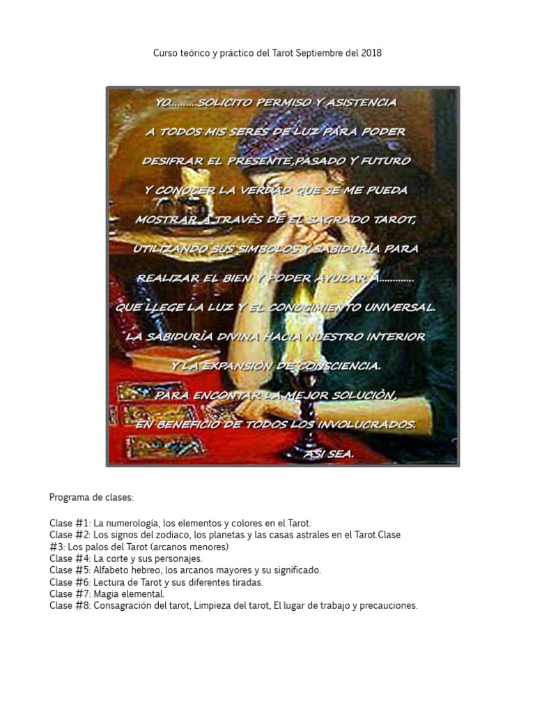Curso Completo de Tarot 2018 | PDF | Tarot | Jugando a las cartas