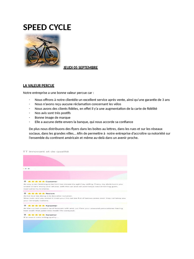 Performance et Stratégies de Speed Cycle | PDF | Dettes | Économie