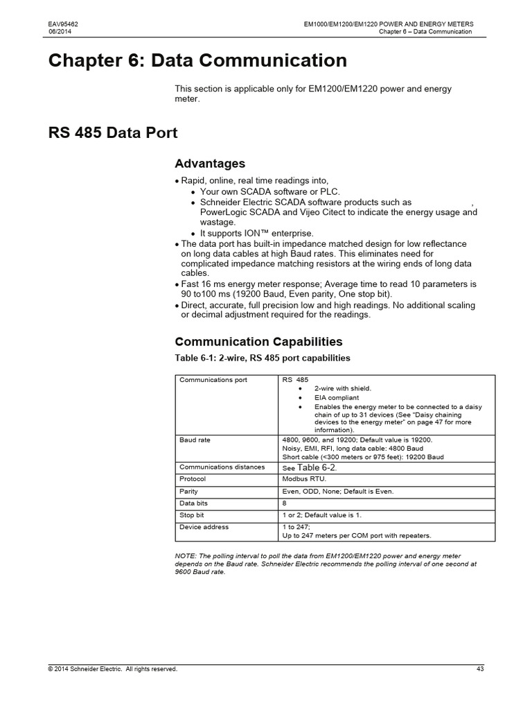 EM1000 - EM1200 Modbus Registers | PDF | Parameter (Computer ...