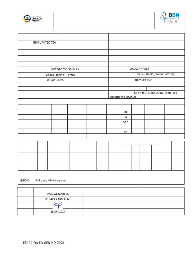 UT Report J-5corrected | PDF | Nondestructive Testing | Welding