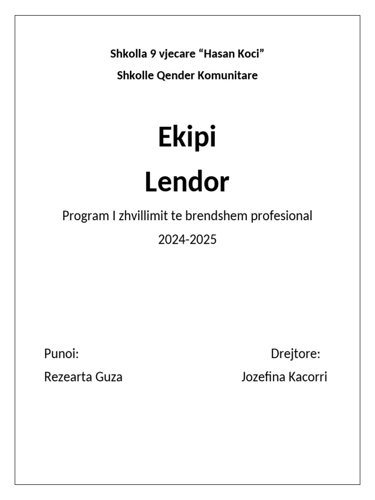Ekipi Lendor | PDF