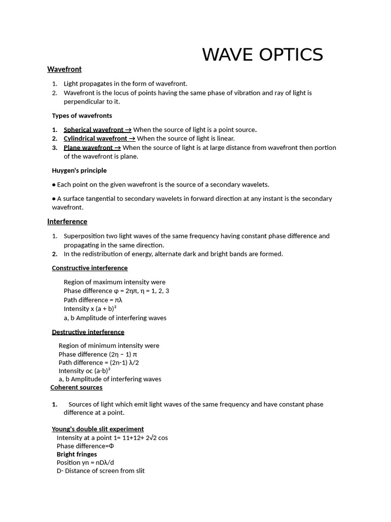 Wave optics pdf