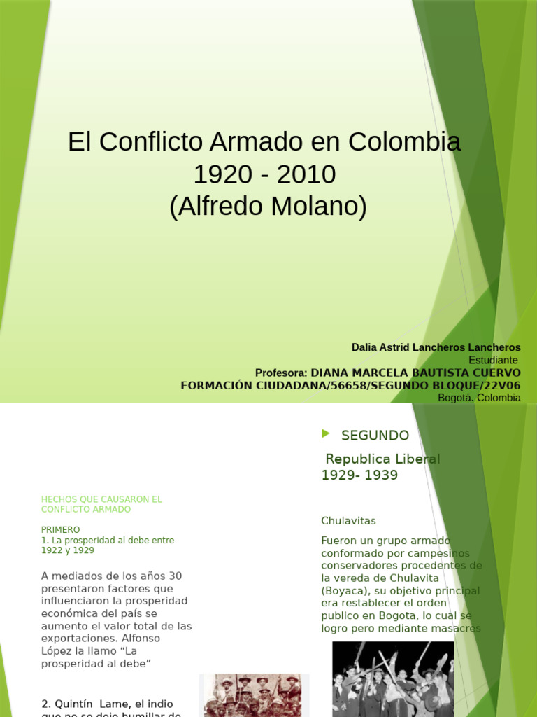Conflicto Armado en Colombia (1920-2010) | PDF | Colombia | Política de ...