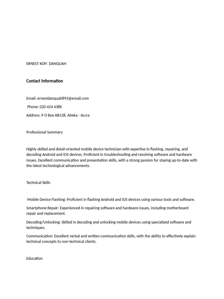 Contact Information | PDF | Technology & Engineering