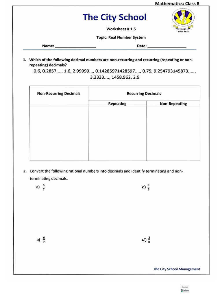 Work Sheet | PDF