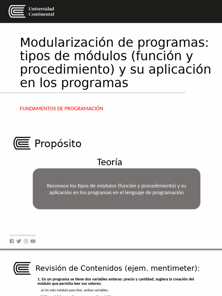 Tipos de Módulos en Programación C/C++ | PDF | Variable (informática ...