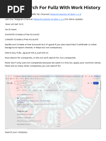How To Search For Fullz With Work History