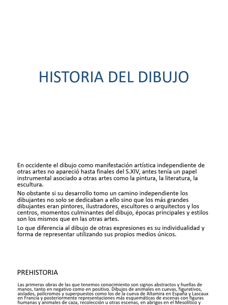 Evolución del Dibujo a lo Largo de la Historia | PDF | Pintura de ...