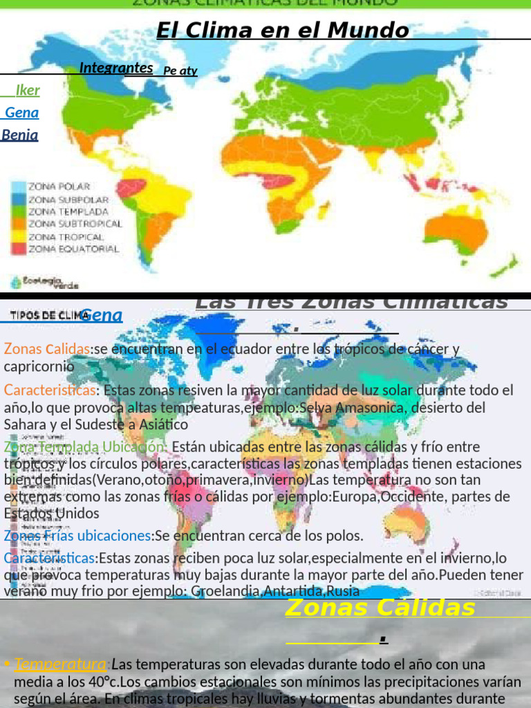 Zonas Climáticas del Mundo: Características | PDF | Ciencia y matemáticas