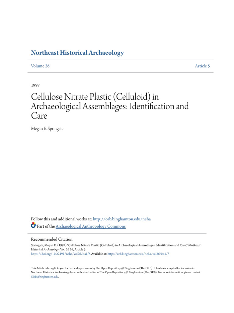Care and Identification of Celluloid | PDF | Chemical Substances ...