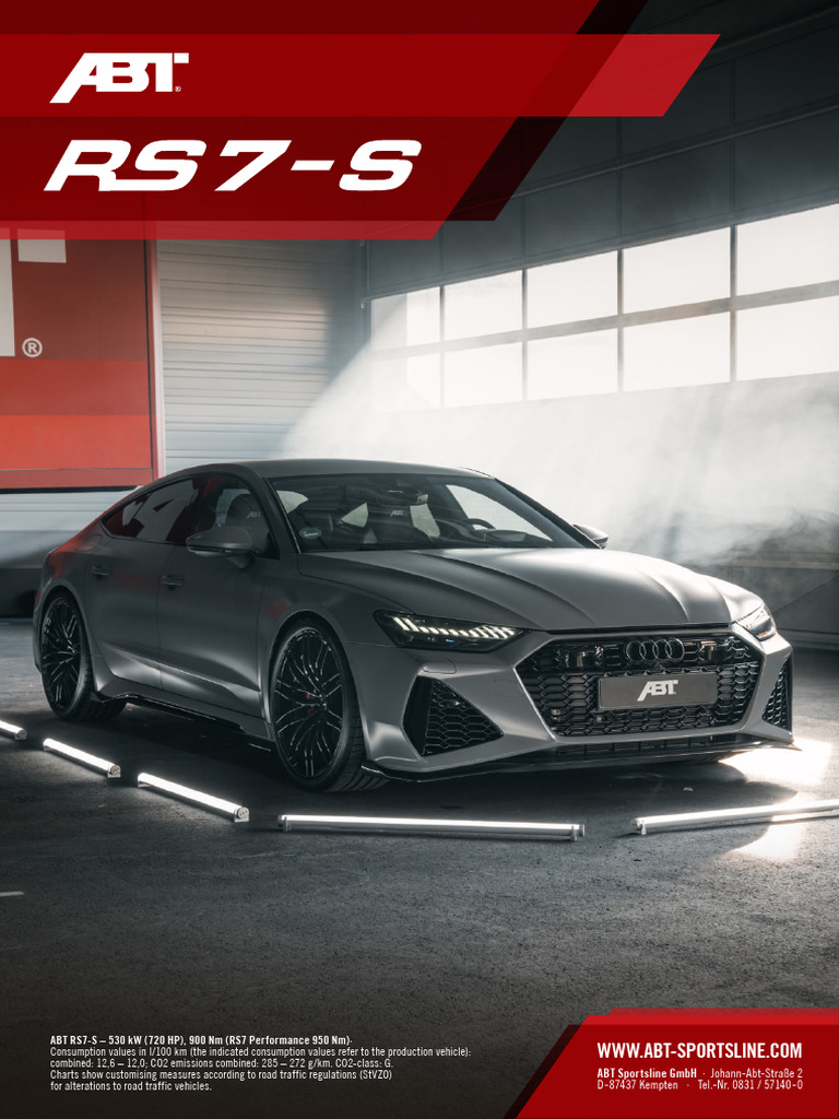 ABT Audi RS7 4K83 Sportback 02-2023 920 | PDF | Luxury Vehicles ...