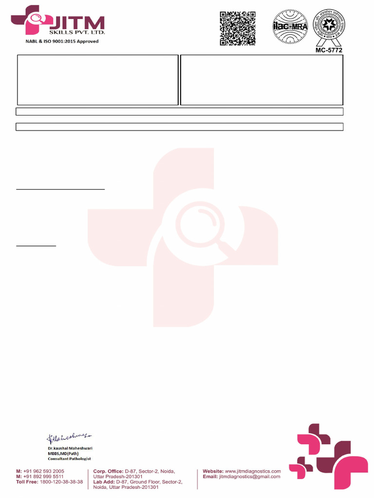 Complete Blood Count and Fever Panel Results | PDF | Medical ...