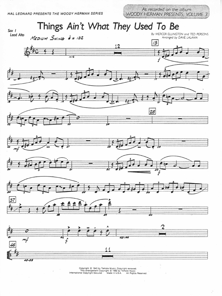 Things Ain't What They Used To Be - Woody Herman Big Band | PDF