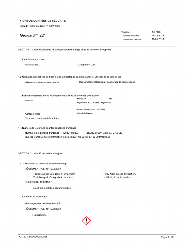 FR 0003846 Cosgard Technicky List | PDF | Lutte contre l'incendie ...