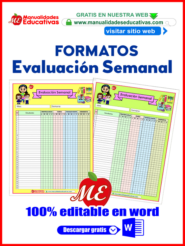 Evaluación Semanal de Estudiantes | PDF