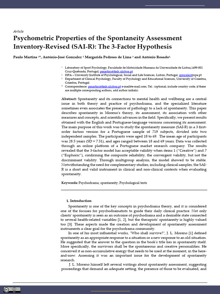 Psychometric Analysis of SAI-R Inventory | PDF | Psychology