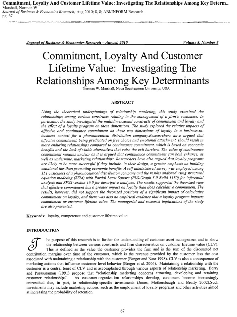 Customer Value | PDF