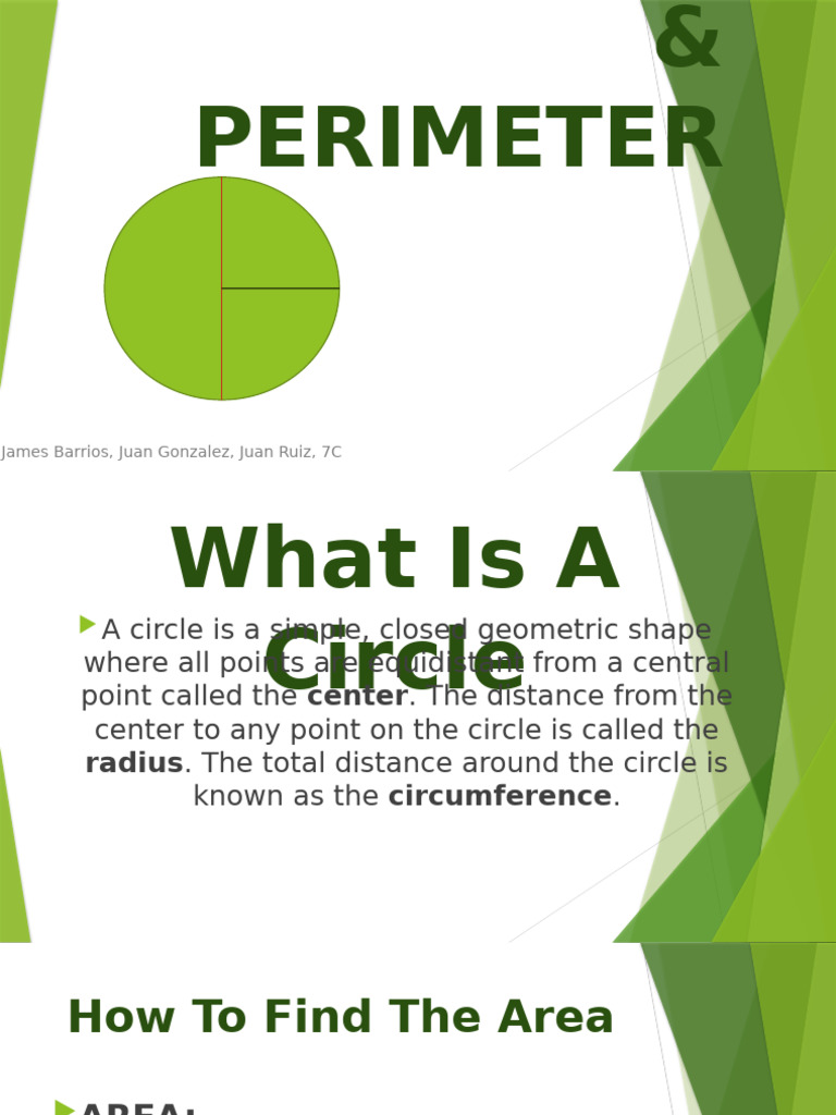 CIRCLE AREA & PERIMETER 2024 3 P | PDF | Teaching Methods & Materials