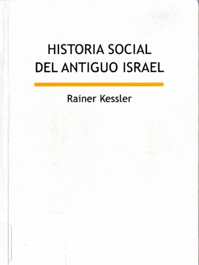Historia Social Del Antiguo Israel Rainer Kessler | PDF
