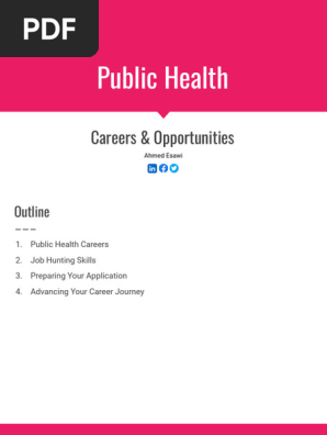 Public Health Careers and Opportunities