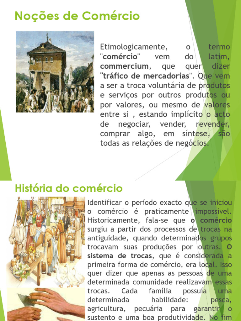 Evolução e Noções de Comércio | PDF | E-commerce | Economia