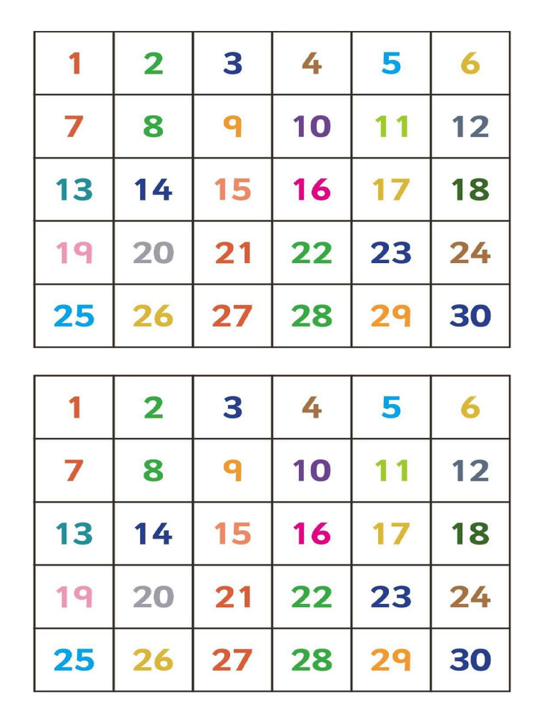 NUMEROS ATE O 30 | PDF