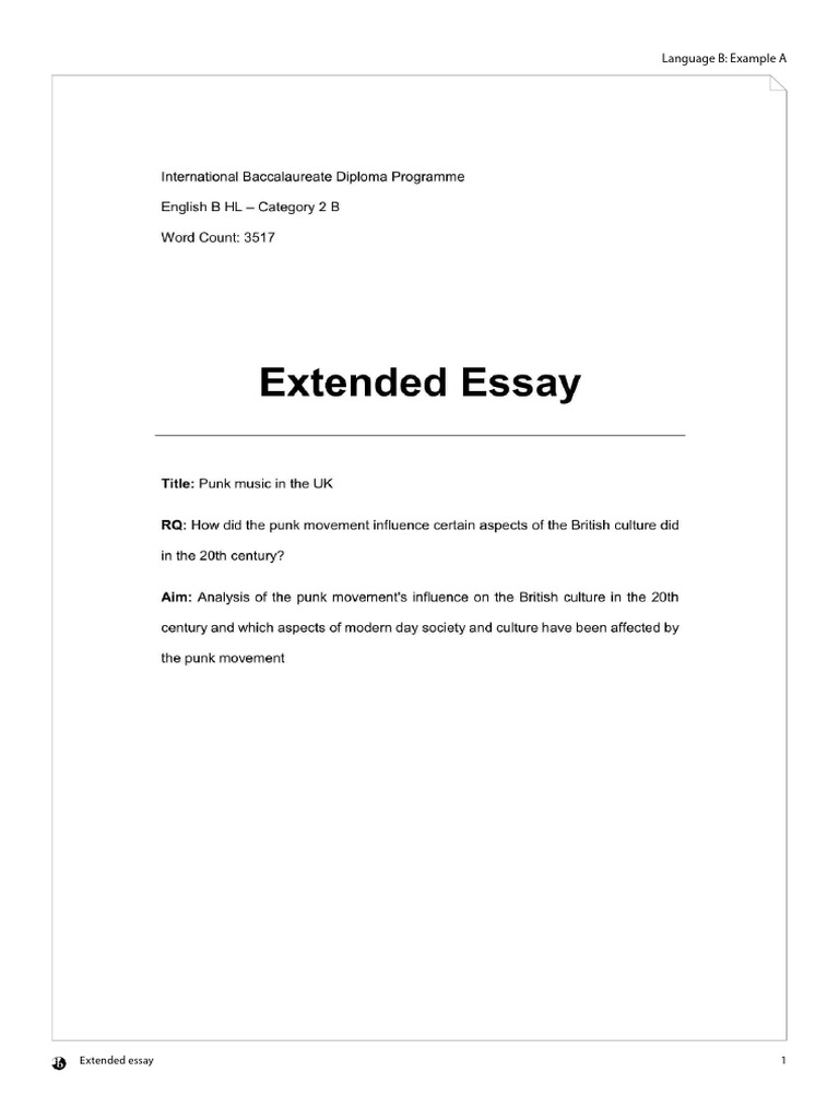 Language B Extended Essay Examples | PDF