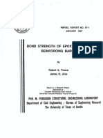 Bond Strength of Epoxy-Coated Reinforcing Bars